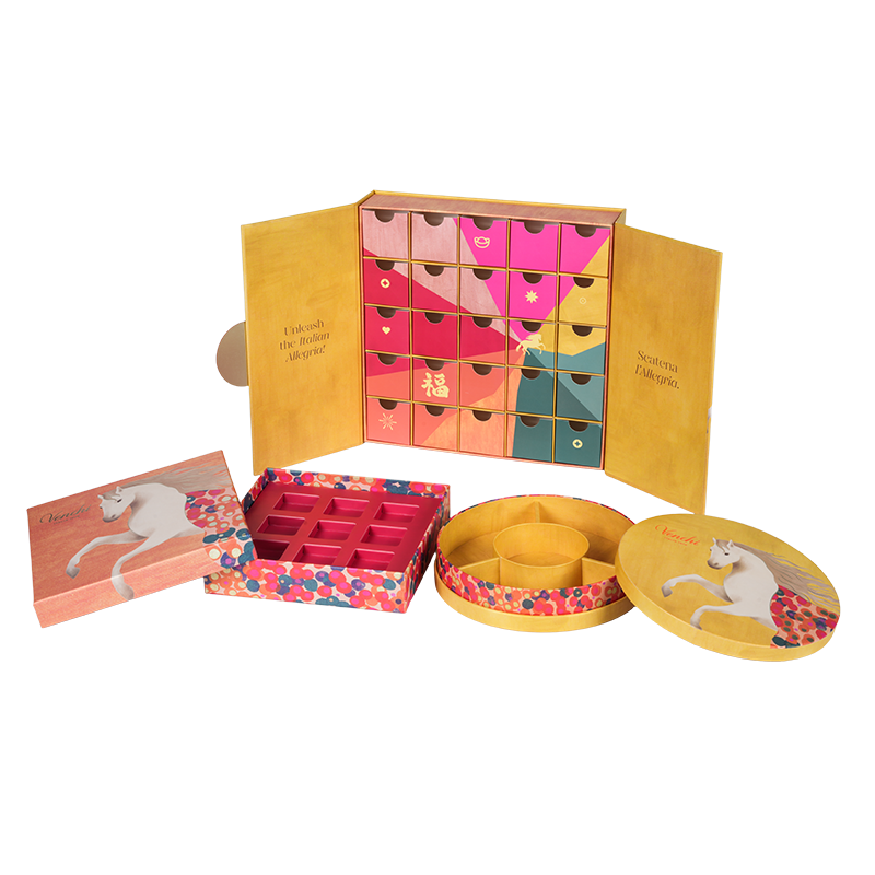 Sert çift kapılı çikolata ambalaj kutusu