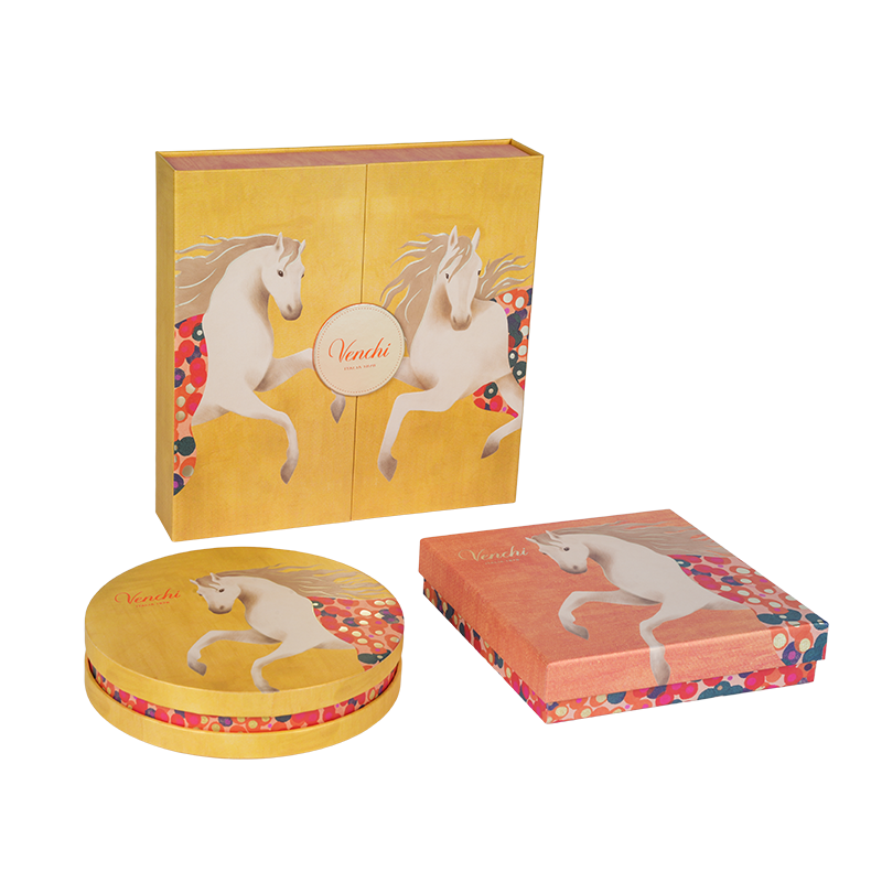 Sert çift kapılı çikolata ambalaj kutusu