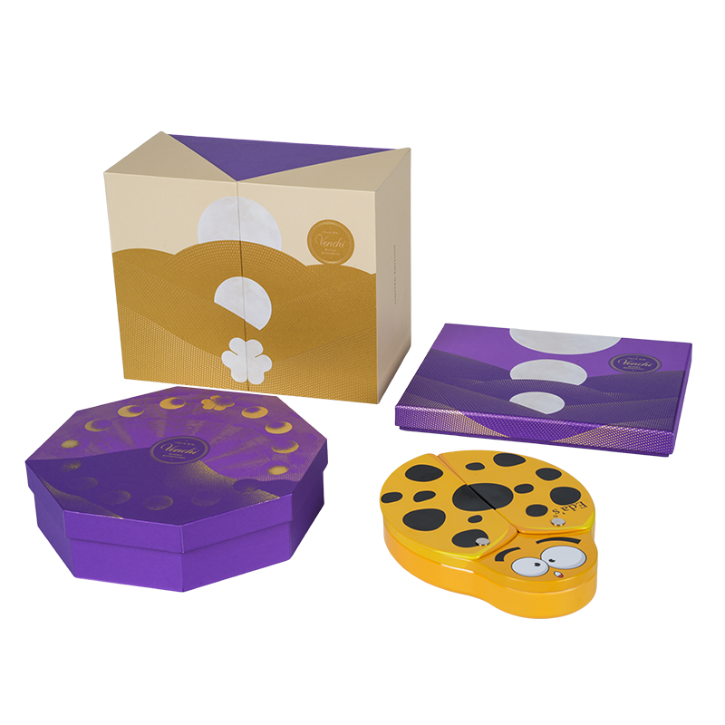 Sert çift kapılı çikolata ambalaj kutusu