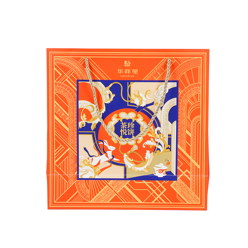 Suya dayanıklı saplı kraft/beyaz karton kek taşıma çantası