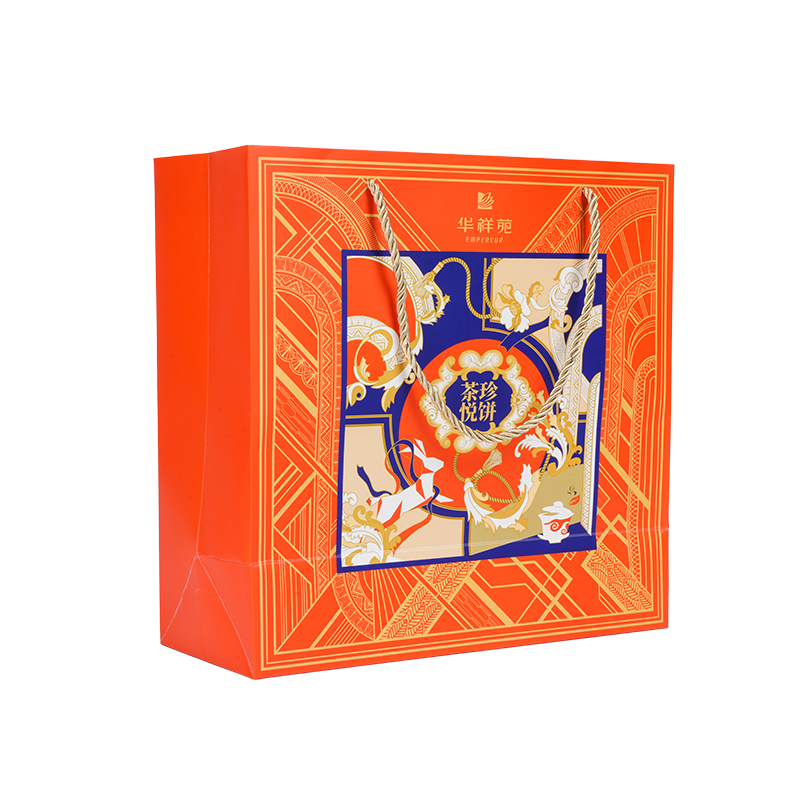 Suya dayanıklı saplı kraft/beyaz karton kek taşıma çantası