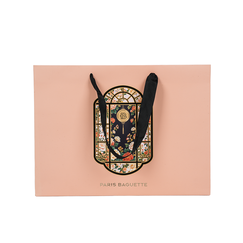 Suya dayanıklı saplı kraft/beyaz karton kek taşıma çantası