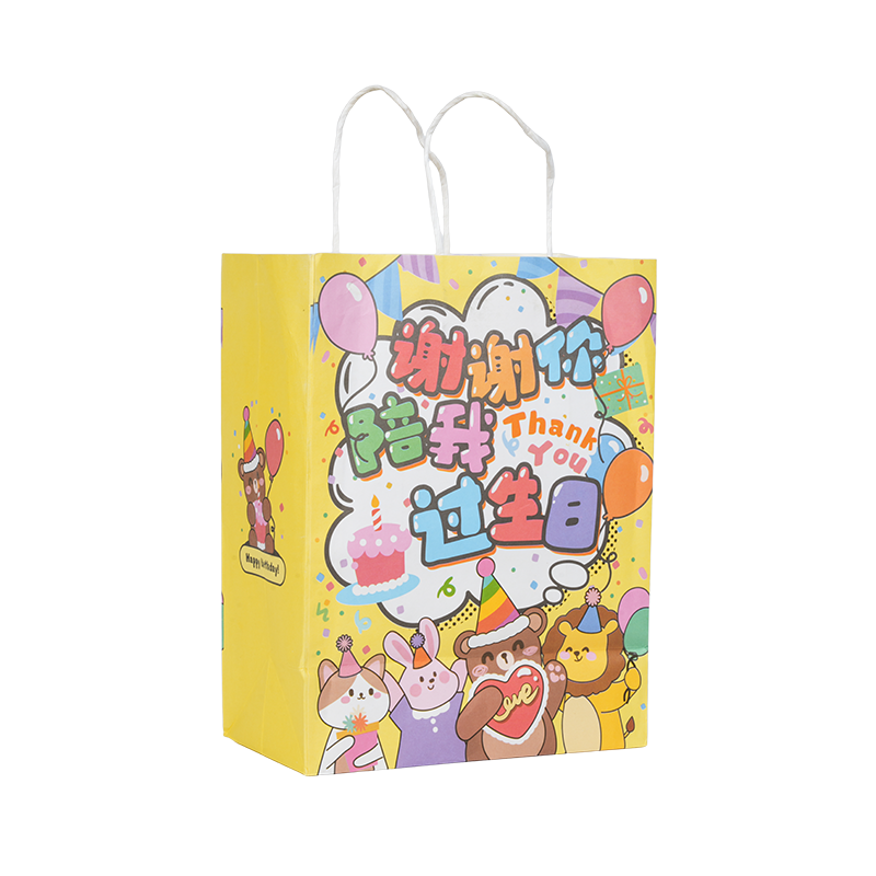 Tatil temalı dikey kraft kağıt bez çantalar