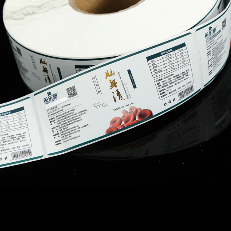 Sağlık takviyeleri için kendinden yapışkanlı etiketler