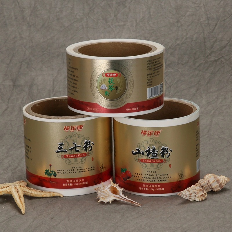 Sağlık takviyeleri için kendinden yapışkanlı etiketler